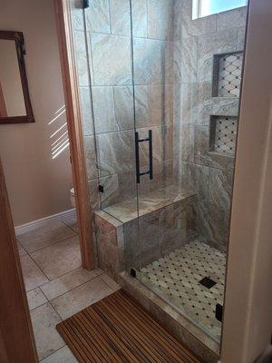 Custom shower glass door