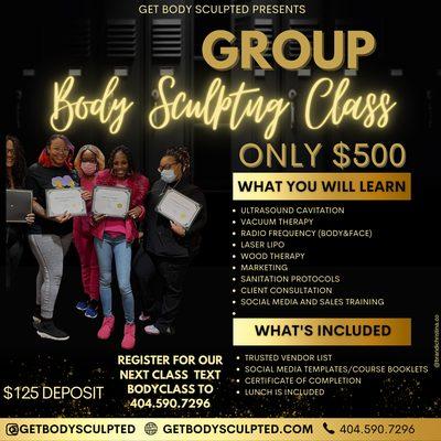 Start a career in body sculpting today!