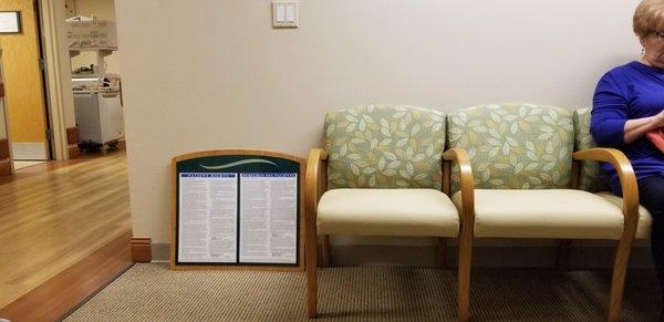 Monday, May 7, 2018: Barton Medical Imaging waiting room.