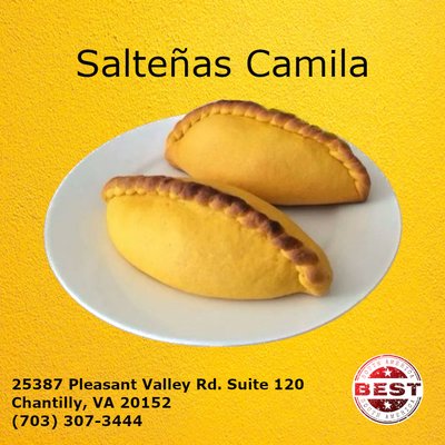 Bolivian meat empanada. They feature a sweet dough, browned and filled with mildly spiced beef, or chicken and vegetarian.