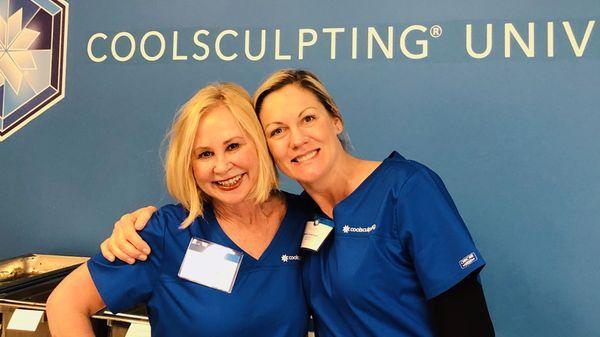 Andrea and Valen at CoolSculpting University!