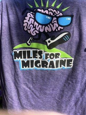 Picking up my runners bag, for the 5K fundraiser  by Miles For migraine... a magnificent organization!