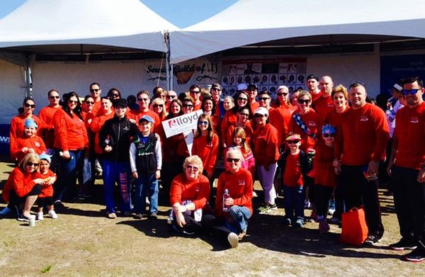 The LLoyd "Team" at an annual walk for wellness.