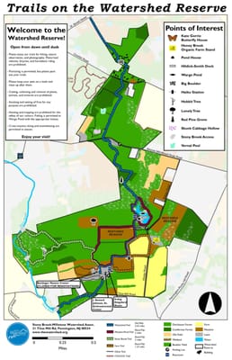 Map of Trails on the Watershed Reserve