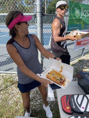 People buying some of Graces food