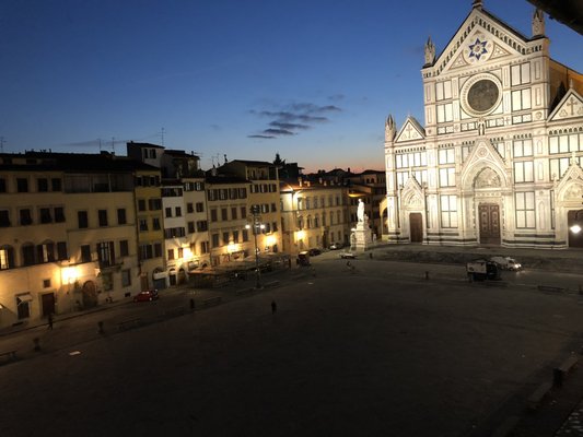 View of Piazza di Santa Croce from our window in Florence