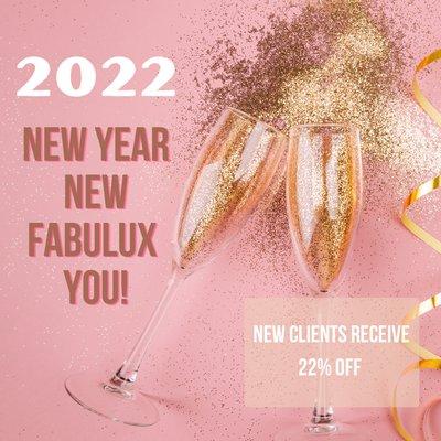 New Clients Receive a 22% discount. Let us help you reach your beauty & wellness goals in 2022