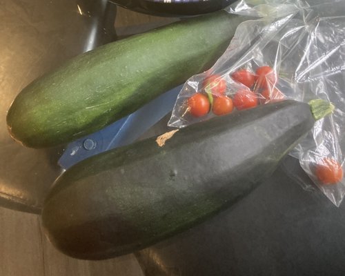 First yield from this year's crop. Tomatoes came in abundance!