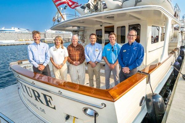 The Chuck Hovey Yachts Seattle Crew with Tony Fleming