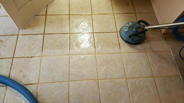 Tile and grout cleaning cleaning-look at the difference it makes!