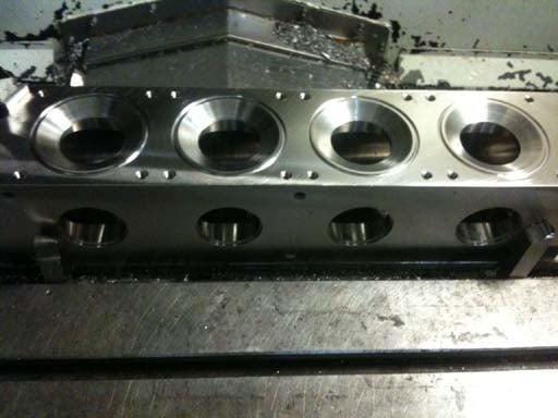 Stainless Steel part on our Milltronics CNC Vertical Mill