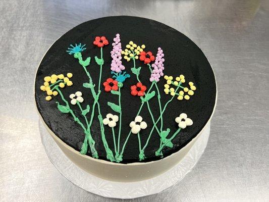 Flower Field Custom Cake