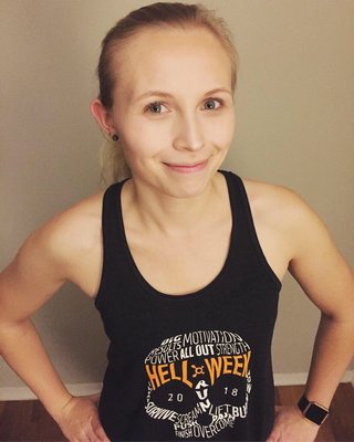 The sweet tank top they gave to people who completed 5 classes or more in a week!