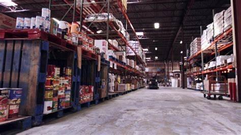 Our neat and well organized 55,000 sq. foot warehouse, with cool and dry storage.