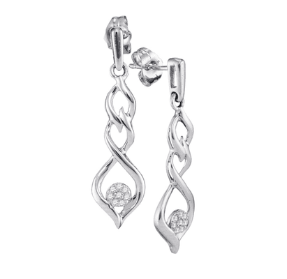 Statement Earrings: White Gold Dangling With Diamonds