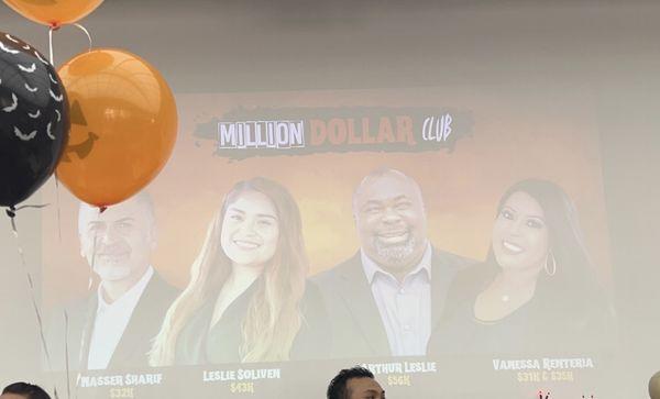 Million dollar club Feb 2022