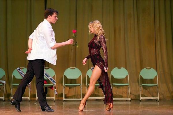 Ballroom Dance performance on International Women's Day at Fiesta Hall in Plummer Park