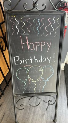 My Birthday sign