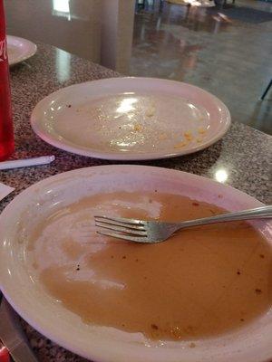 The empty plates speak for themselves.