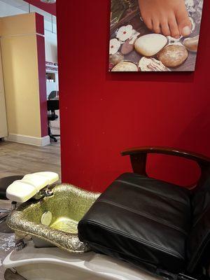 Pedicure area