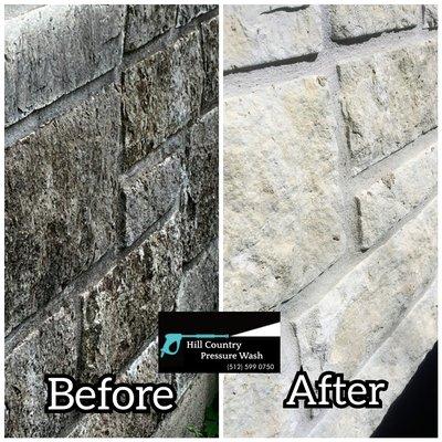 Another shocking example of stone restoration! This was in the making behind an AC unit for 20 yrs!