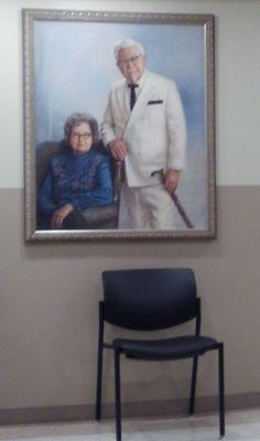 Oil painting of Colonel and Claudia E. Sanders