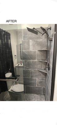 New walk-in shower