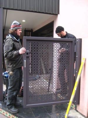 Object Assembly (Chris-L, Dan-R) Installing 45 RPM Gate. Design by Randolph Designs - SF, CA. 2012 All Rights Reserved.