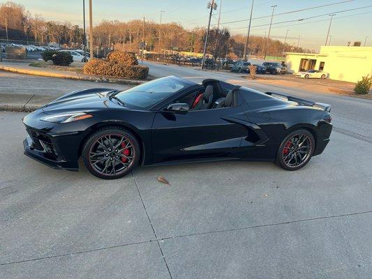 Black Corvette C8 Rental