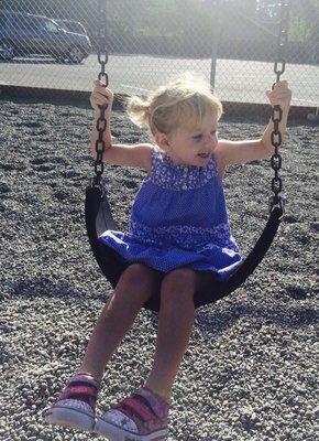 A swing before school is a great way to start the day.