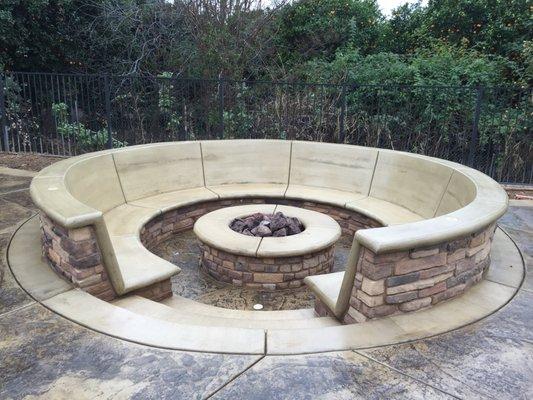 Below ground fire pit