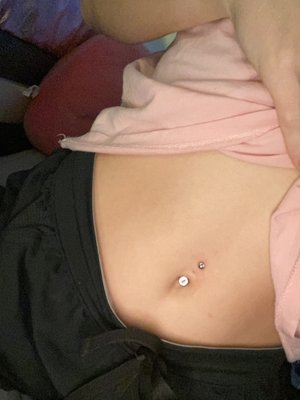 Belly button piercing