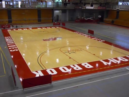 Stony Brook Gym Floor and Logo