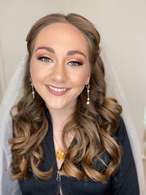 Bridal hair by Liz at our first location (Pasadena Beauty Bar) and makeup by Julie