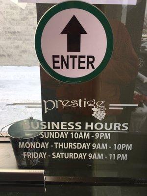 Store hours