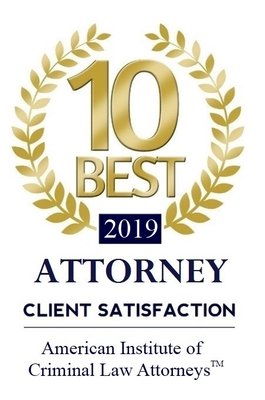 2019 10 Best Client Satisfaction from the American Institute of Criminal Law Attorneys