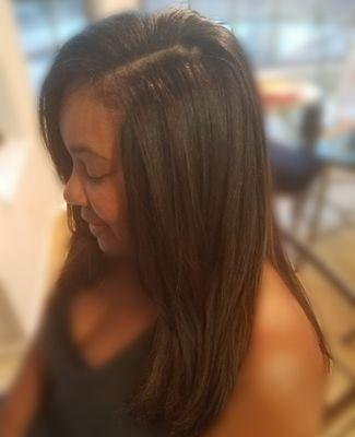 Full Sew-In with small "U" part leave out