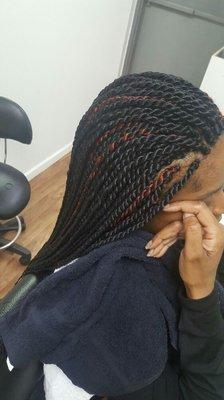 Distinct Fabrics Stitches and Hair Braiding