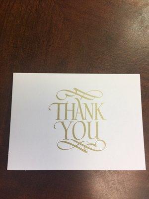 A card from a happy client!