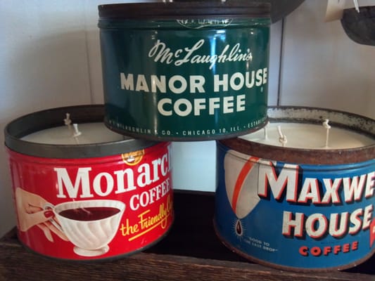 Vintage tin candles!