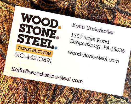 Wood. Stone. Steel. Construction in Coopersburg PA