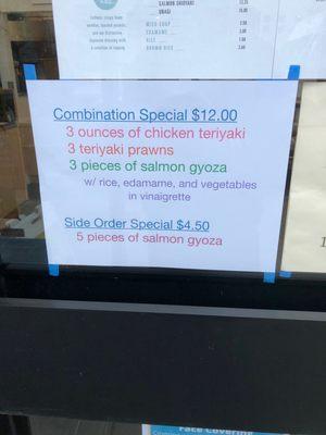 Combo Special menu