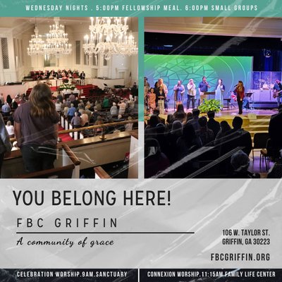 You belong here at FBC Griffin!