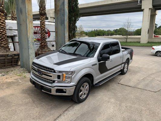 Graphic install on f150 matte black