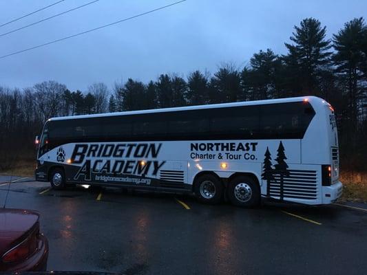 Our athletic teams are transported via our Northeast Transit coach, as well as our brand new minibus.