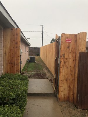 Front cap with custom metal frame gate.