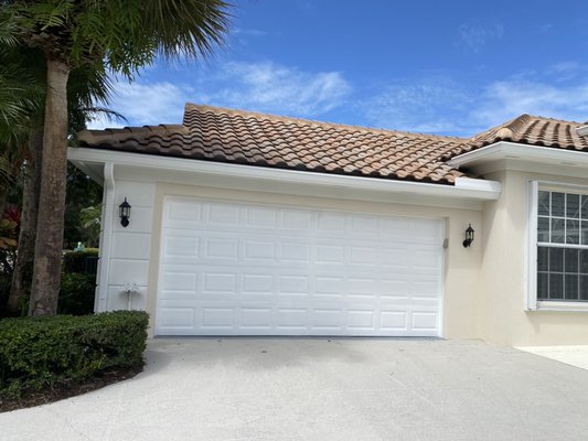 Garage door painted