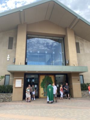 Main entrance of church