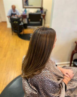 Retouched balayage