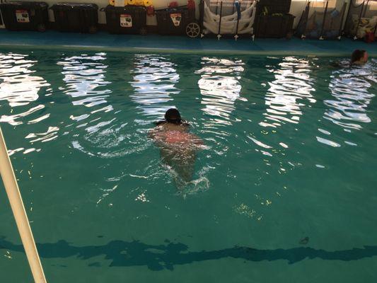 Daughter swimming at Bay Club